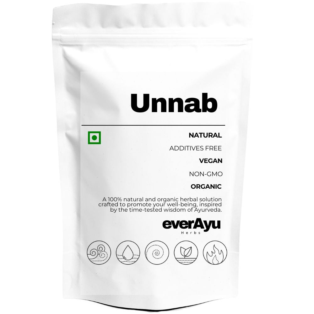 Unnab (Ber / Jujube / Sidr) – also known as Anab, Sukhey Ber, Desi Ber, Onab, Jujuba, and Ziziphus jujuba – is a naturally dried fruit valued in Ayurveda and Unani traditions. Known as बेर in Hindi, Badari in Sanskrit, Ilantha Pazham in Tamil, and Chinese Date in English.