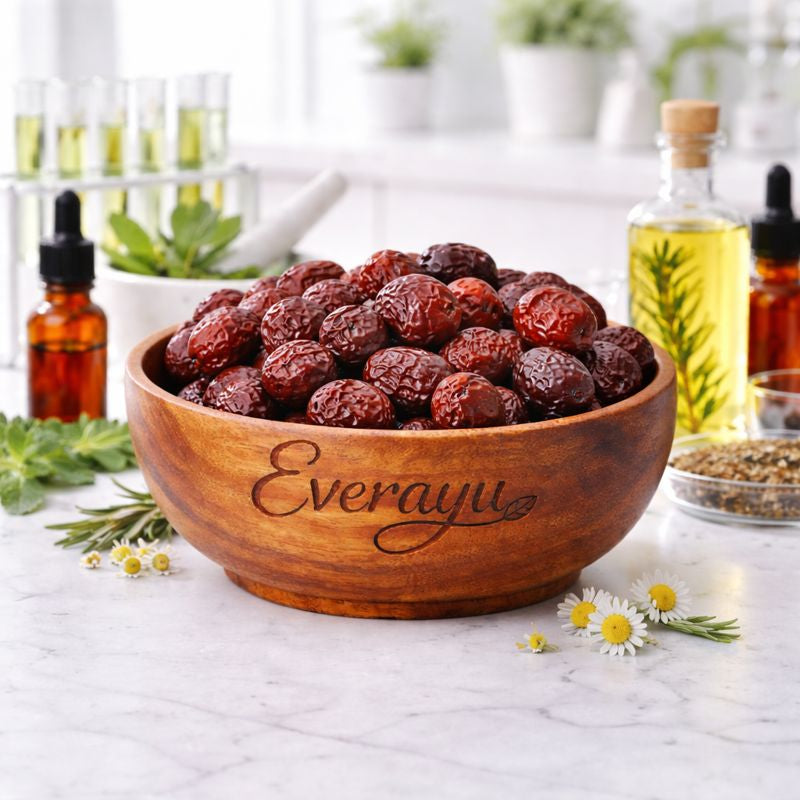 Unnab (Ber / Jujube / Sidr) – also known as Anab, Sukhey Ber, Desi Ber, Onab, Jujuba, and Ziziphus jujuba – is a naturally dried fruit valued in Ayurveda and Unani traditions. Known as बेर in Hindi, Badari in Sanskrit, Ilantha Pazham in Tamil, and Chinese Date in English.