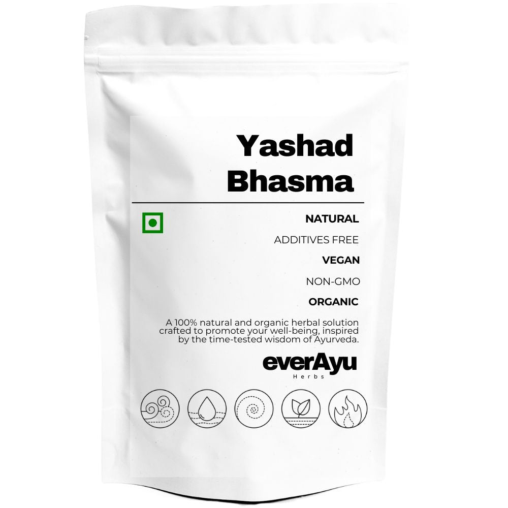 Yashad Bhasma (यशद भस्म), also known as Jasad Bhasma or Ayurvedic Zinc Calx, is a classical Ayurvedic mineral preparation made from purified zinc. Other names include Yashada Bhasma (Sanskrit), Yashad Bhasmam (Tamil), Jashad Bhasma (Bengali), and Yashada Bhasmam (Malayalam).