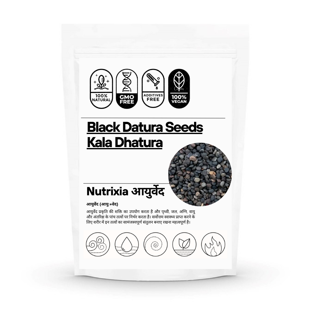 Black Datura Seeds - Kala Dhatura Beej - Datura Stramonium - Thorn apple Nutrixia