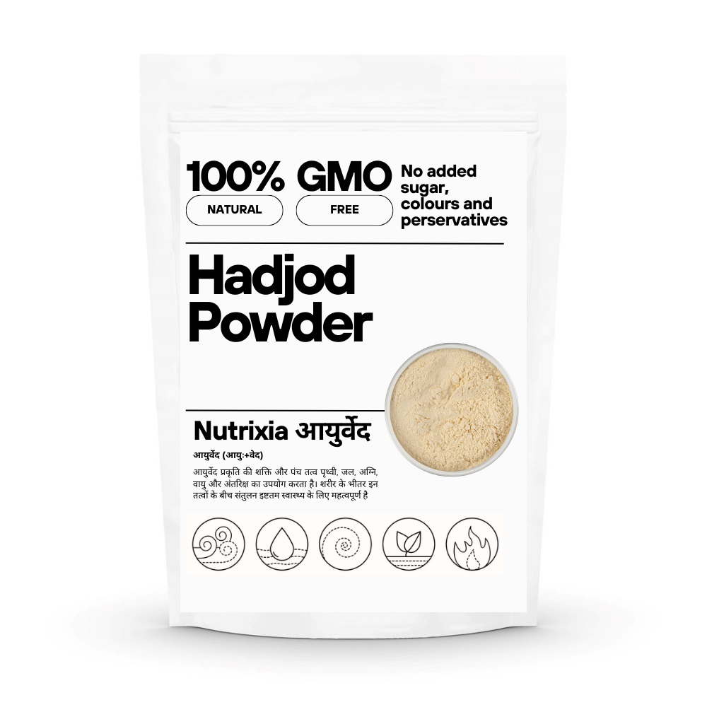 Hadjod Powder / Hadjora Powder / हॅडजोड पावडर / Vajravalli Powder / Cissus Quadrangularis English : Edible stemmed vine, Hindi : Hadjod, Sanskrit : Vajravalli, Chatudhara, Urdu : Hathjod, Punjabi : Haddjor, Gujrati : Hadasankala, Assamese : Harjara, Bengali : Hadajora, Kannada : Mangaraballi, Malayalam : Changalam Parande, Marathi : Kandvel, Oriya : Hadbhanga, Tamil : Perandai, Telugu : Nalleru.