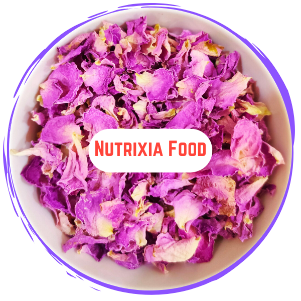 Dry Purple Rose Petals / सूखी बैंगनी गुलाब की पंखुड़ियाँ /Sukhi Gulab Ki Pankhudi -Nutrixia FoodEnglish : Rose, Hindi : Gulab, Sanskrit : Devataruni, Karnika, Urdu : Gulab, Ward, Punjabi : Gulab, Assamese : Varde Ahamar, Bengali : Golap, Gujrati : Moshamee Gulab, Kannada : Rojahu, Malayalam : Rosappoovu, Marathi : Gulab, Tamil : Rojapoo, Telugu : Rojapuvvu, Gulabi.