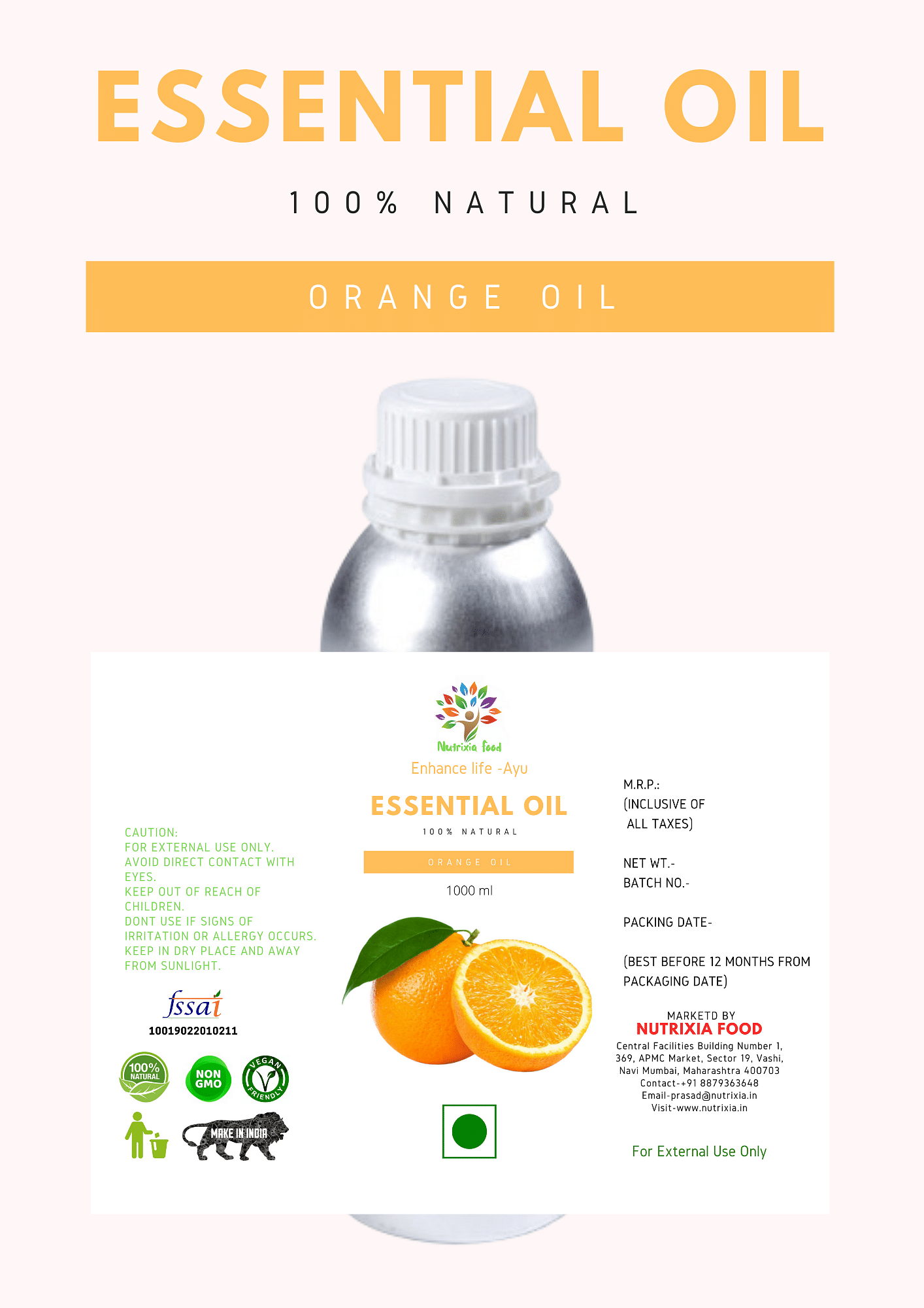 ORANGE OIL -Nutrixia Food