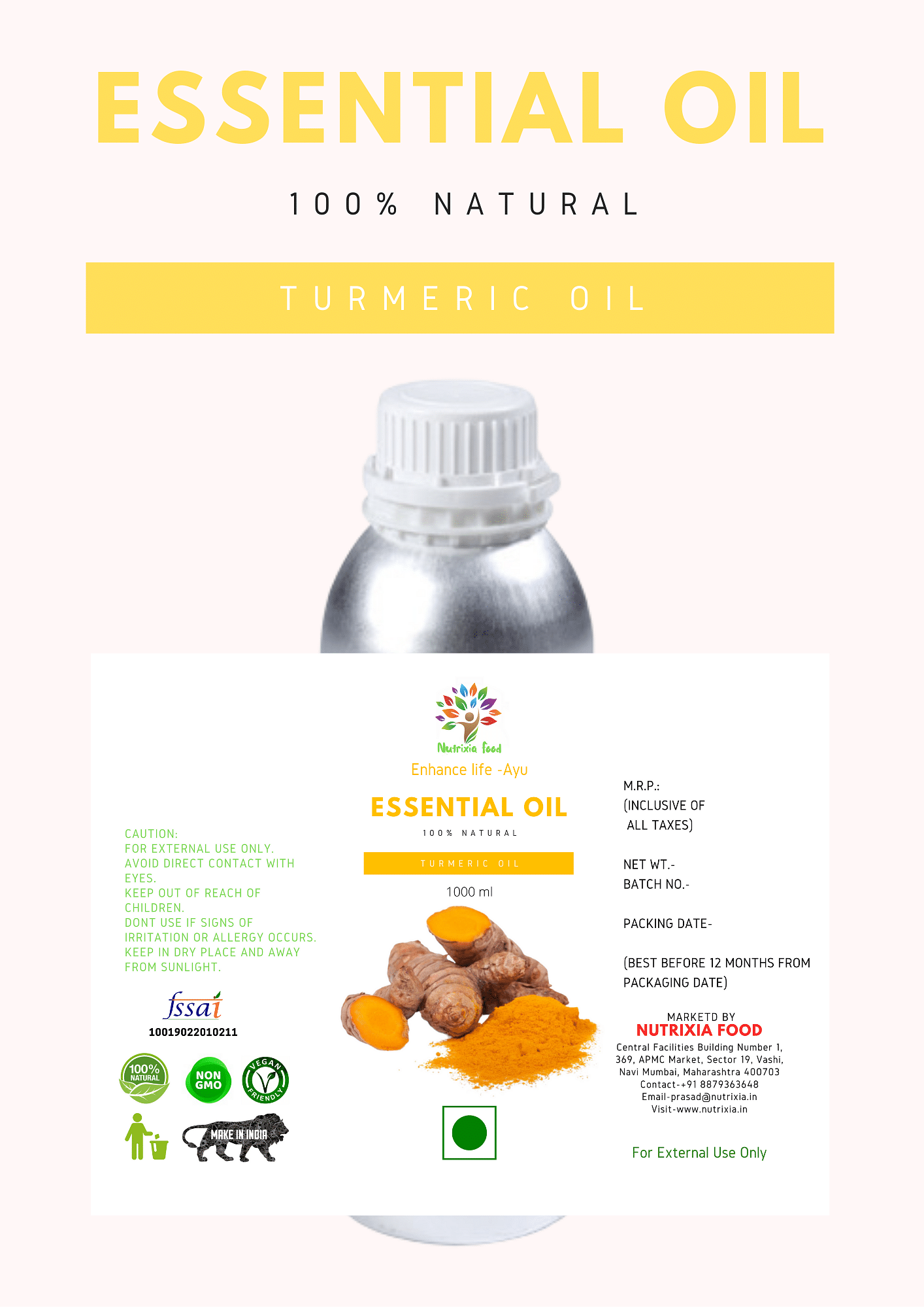 TURMURIC OIL - Nutrixia Food – everAyu