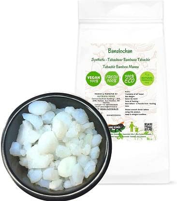 Banslochan Synthetic- Tabasheer - Bambusa Vulgaris - Bamboo Camphor Vanslochan -Nutrixia Food